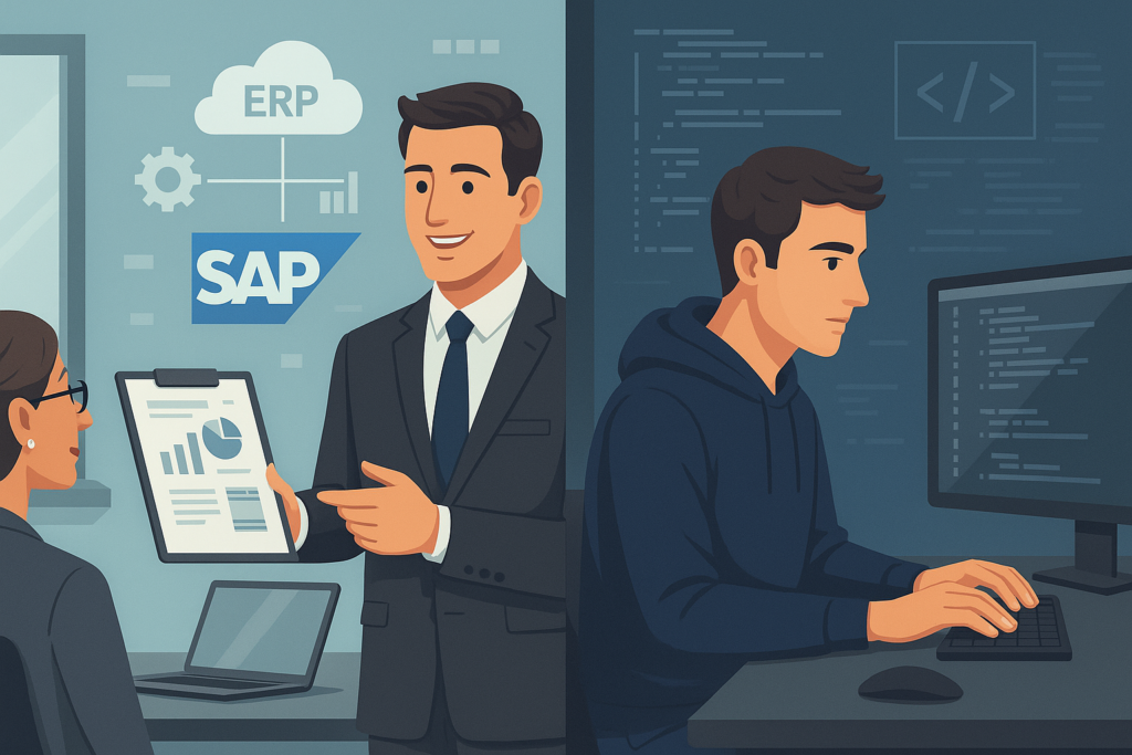 SAP career without coding, SAP functional roles,
SAP jobs for non-technical professionals,
SAP modules without coding,
Non-programming SAP careers
Functional SAP consultant