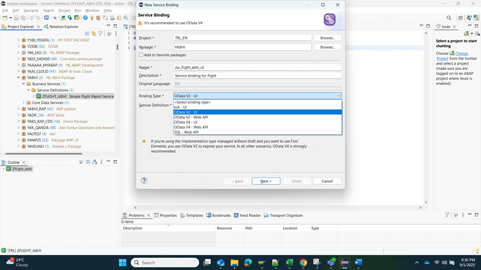 SAP RAP programming, OData service, ABAP RESTful Application Programming Model, SAP Fiori Elements, CDS view, ABAP Flight Reference Scenario