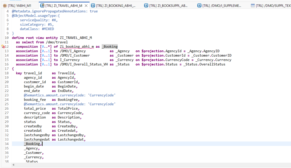 SAP RAP, ABAP RESTful Application Programming Model, CDS, Interface View, Root View, Child View, Projection View, Behavior Definition, RAP BO, Managed Scenario, Unmanaged Scenario